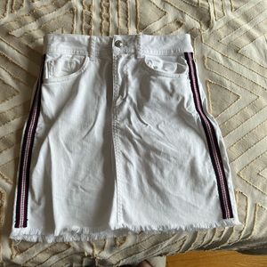 Zara White Denim Skirt small